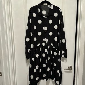 Black and White Polka Dot Dress -NWOT - 2xl